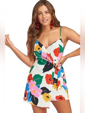 💐Show Me Your Mumu Floral Wrap Dress Cottagecore Coquette Euro Summer Size S